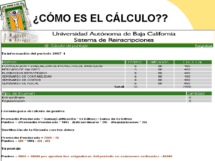 ¿CÓMO ES EL CÁLCULO? ? Oficina de Informática 