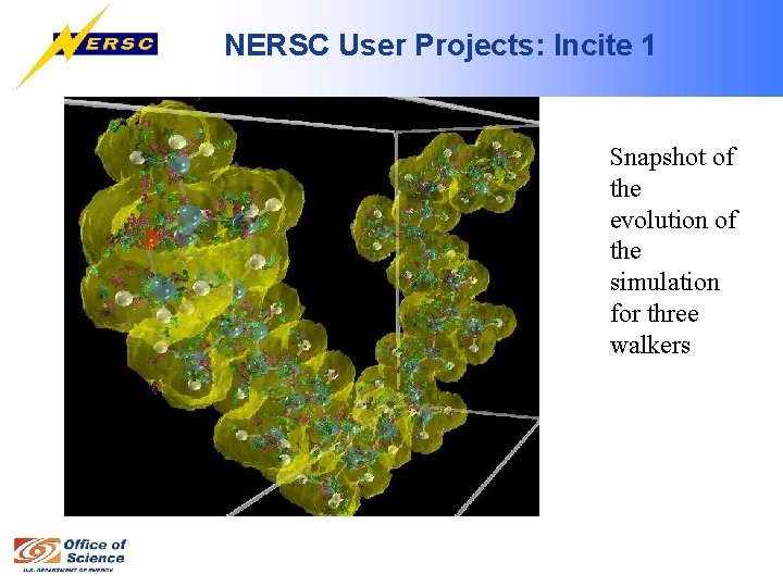 NERSC User Projects: Incite 1 Snapshot of the evolution of the simulation for three