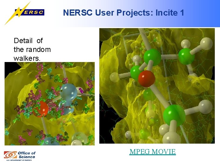 NERSC User Projects: Incite 1 Detail of the random walkers. MPEG MOVIE 