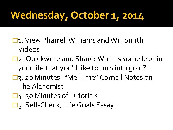 Wednesday, October 1, 2014 � 1. View Pharrell Williams and Will Smith Videos �