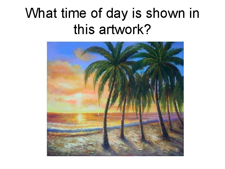 What time of day is shown in this artwork? 
