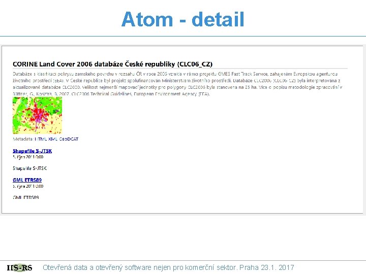 Atom - detail Otevřená data a otevřený software nejen pro komerční sektor. Praha 23.