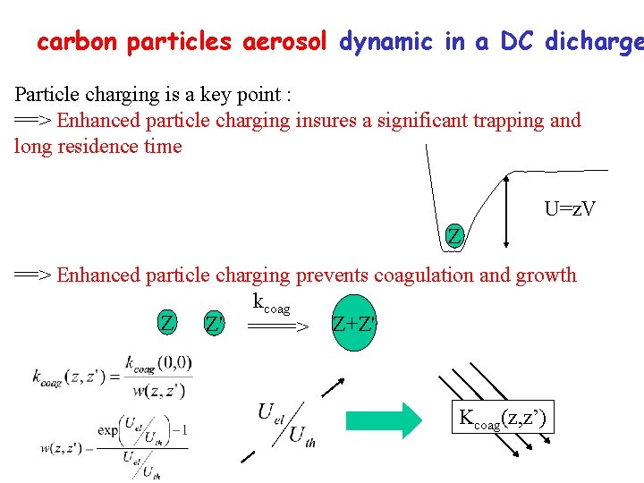 carbon particles aerosol dynamic in a DC dicharge Particle charging is a key point