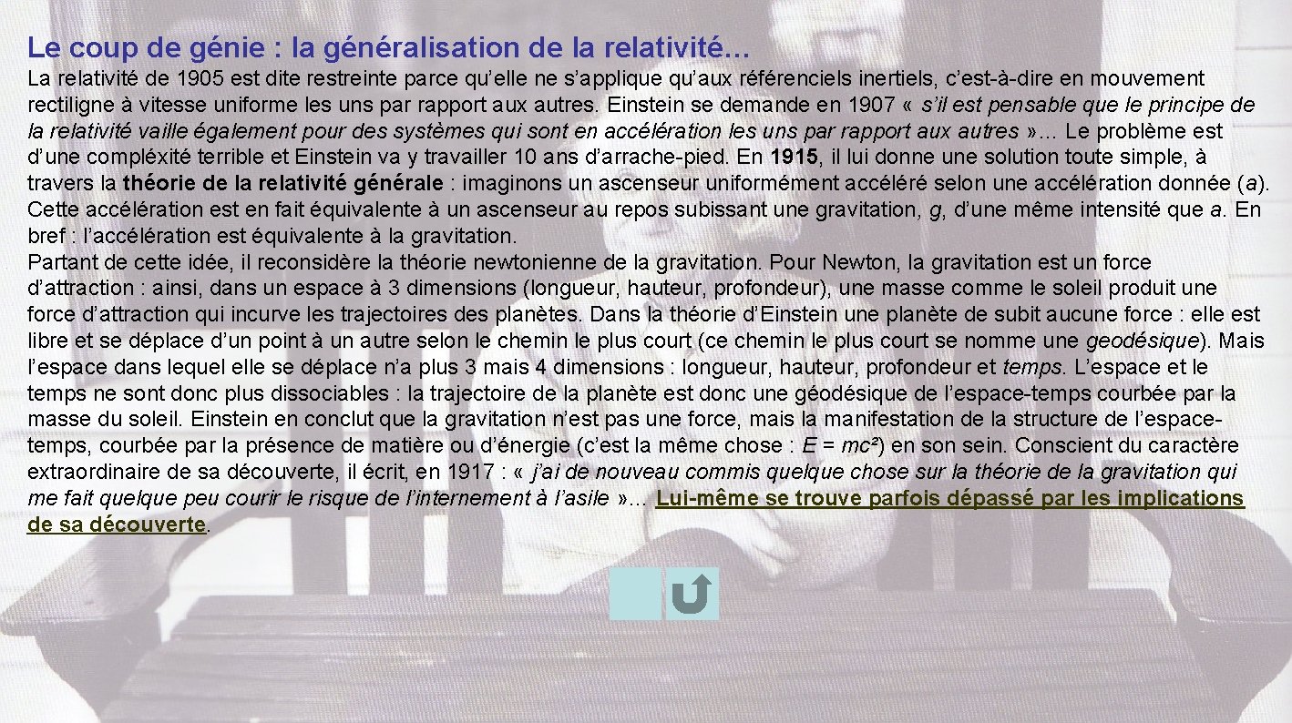 Le coup de génie : la généralisation de la relativité… La relativité de 1905
