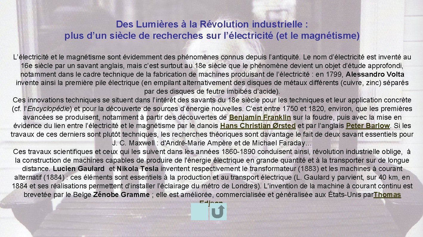 Des Lumières à la Révolution industrielle : plus d’un siècle de recherches sur l’électricité