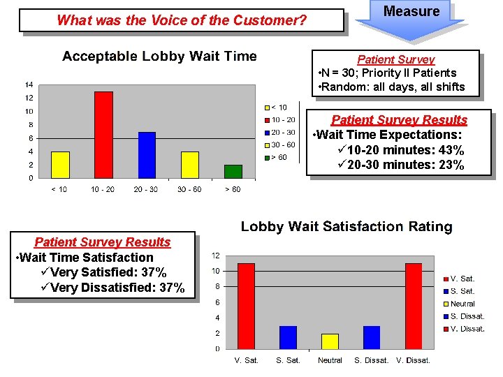What was the Voice of the Customer? Measure Patient Survey • N = 30;