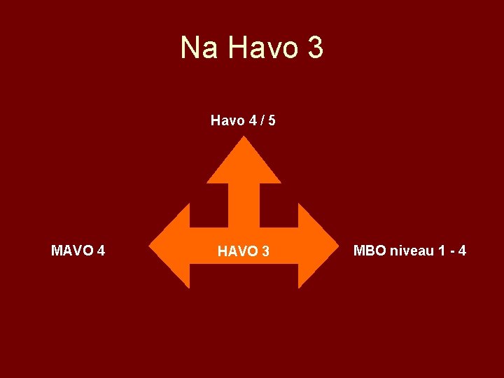 Na Havo 3 Havo 4 / 5 MAVO 4 HAVO 3 MBO niveau 1