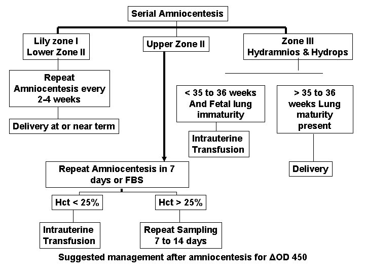 Serial Amniocentesis Lily zone I Lower Zone II Upper Zone II Repeat Amniocentesis every
