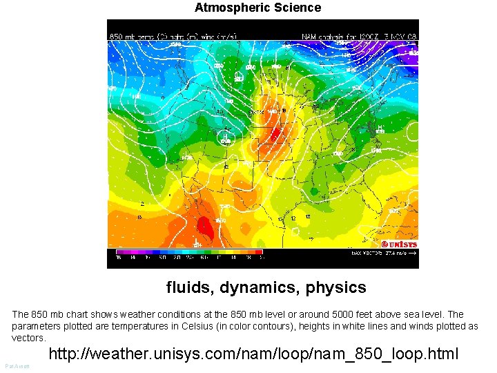 Atmospheric Science fluids, dynamics, physics The 850 mb chart shows weather conditions at the Atmospheric Science fluids, dynamics, physics The 850 mb chart shows weather conditions at the
