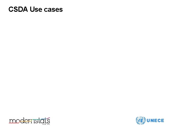 CSDA Use cases 