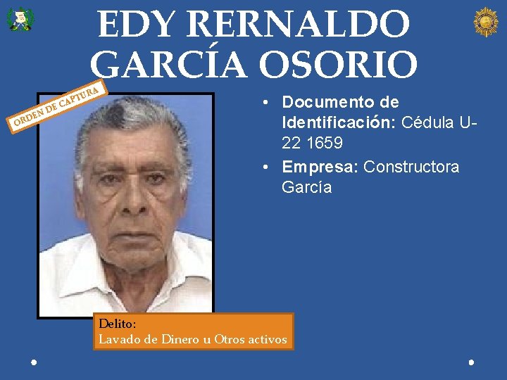 EDY RERNALDO GARCÍA OSORIO RA EC TU AP O D EN D R •