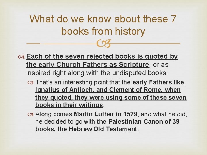 What do we know about these 7 books from history Each of the seven