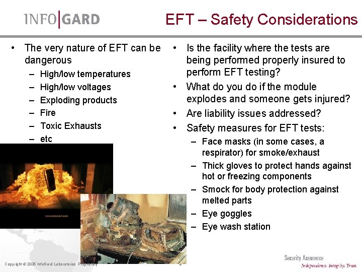 EFT – Safety Considerations • The very nature of EFT can be dangerous – EFT – Safety Considerations • The very nature of EFT can be dangerous –