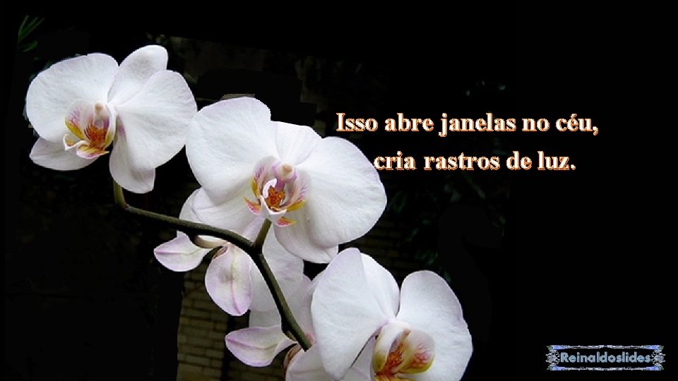 Isso abre janelas no céu, cria rastros de luz. 