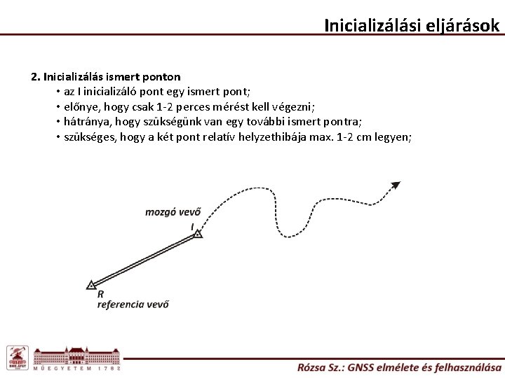 Inicializálási eljárások 2. Inicializálás ismert ponton • az I inicializáló pont egy ismert pont;