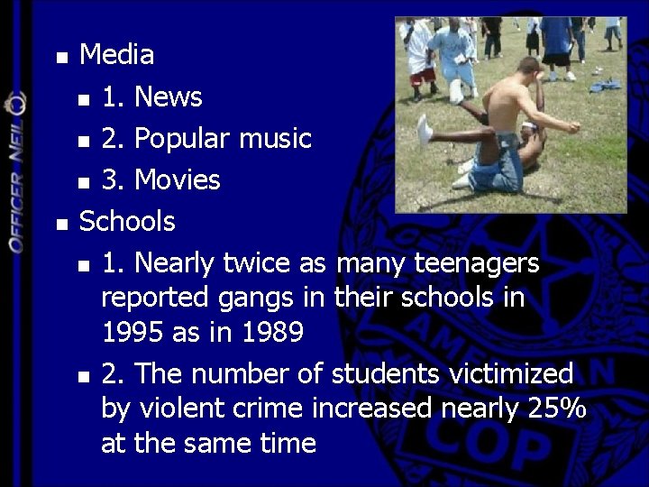 Media n 1. News n 2. Popular music n 3. Movies n Schools n