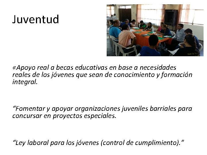 Juventud «Apoyo real a becas educativas en base a necesidades reales de los jóvenes