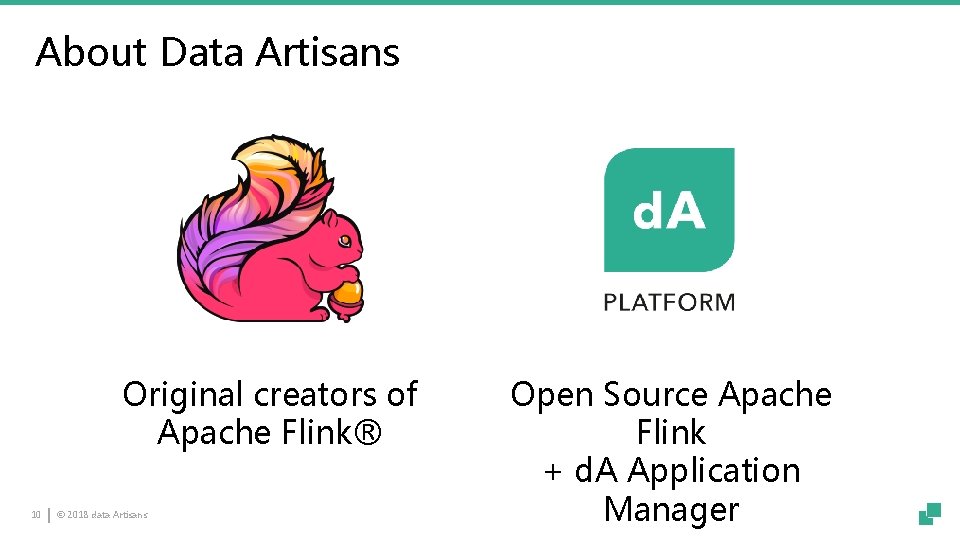 About Data Artisans Original creators of Apache Flink® 10 © 2018 data Artisans Open