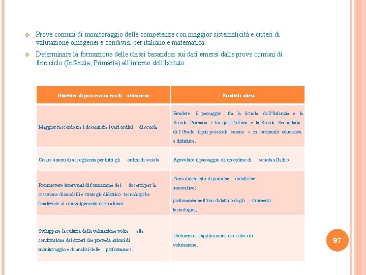  Prove comuni di monitoraggio delle competenze con maggior sistematicità e criteri di valutazione