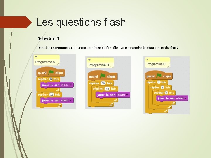 Les questions flash 