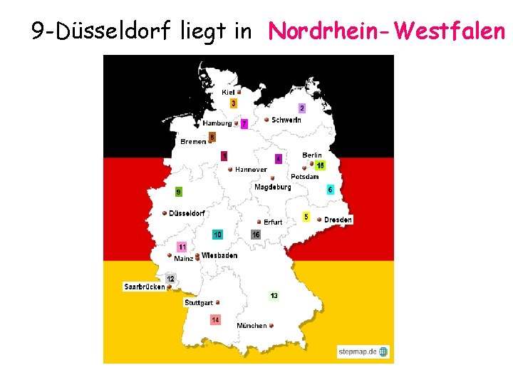 9 -Düsseldorf liegt in Nordrhein-Westfalen 