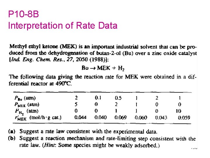 P 10 -8 B Interpretation of Rate Data 190 