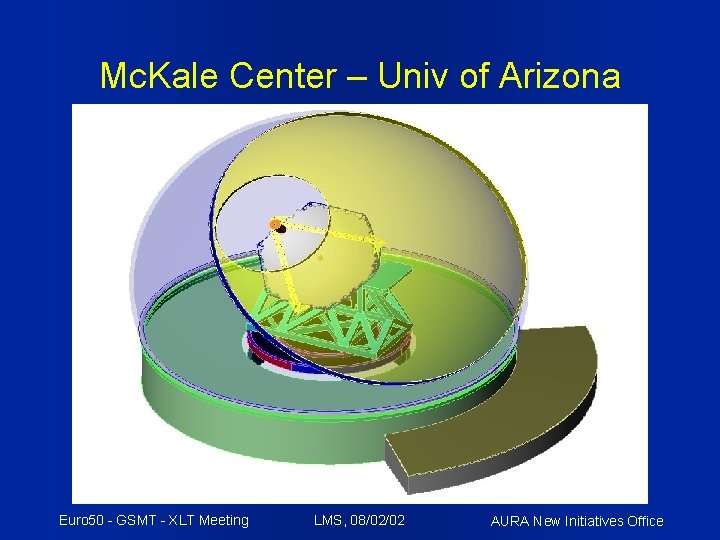 Mc. Kale Center – Univ of Arizona Euro 50 - GSMT - XLT Meeting