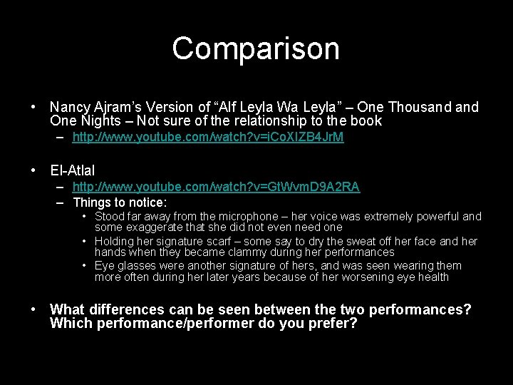 Comparison • Nancy Ajram’s Version of “Alf Leyla Wa Leyla” – One Thousand One