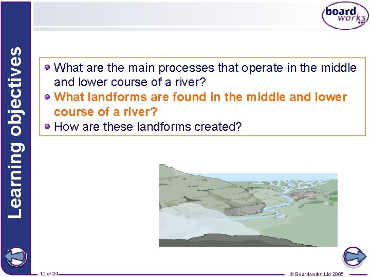 Learning objectives What are the main processes that operate in the middle and lower