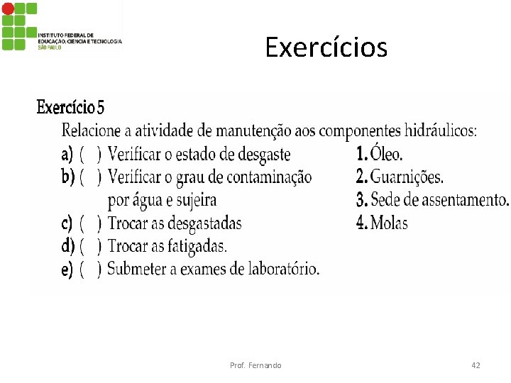 Exercícios Prof. Fernando 42 