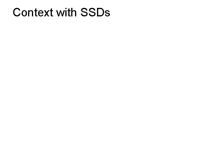 Context with SSDs 