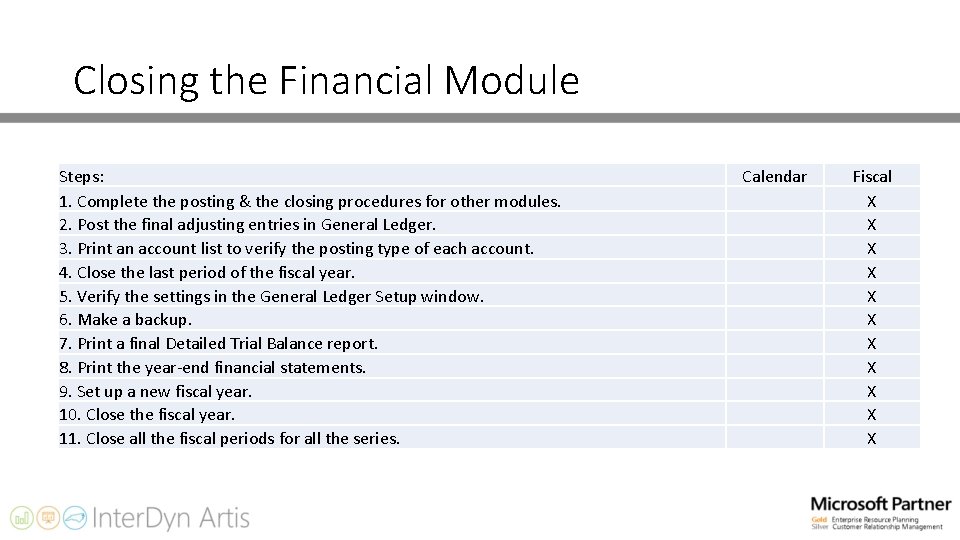 Year End Process Overview for Microsoft Dynamics GP