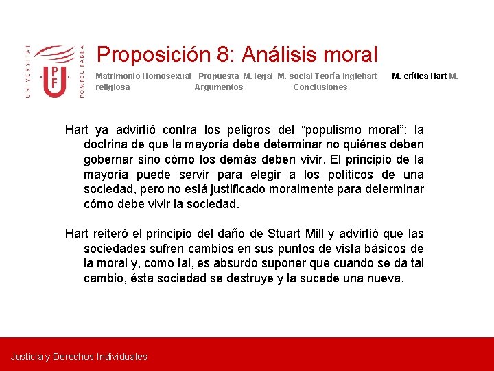 Proposición 8: Análisis moral Matrimonio Homosexual Propuesta M. legal M. social Teoría Inglehart religiosa