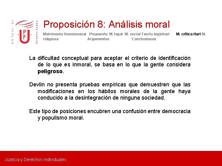 Proposición 8: Análisis moral Matrimonio Homosexual Propuesta M. legal M. social Teoría Inglehart religiosa