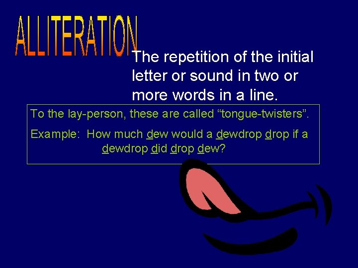 The repetition of the initial letter or sound in two or more words in