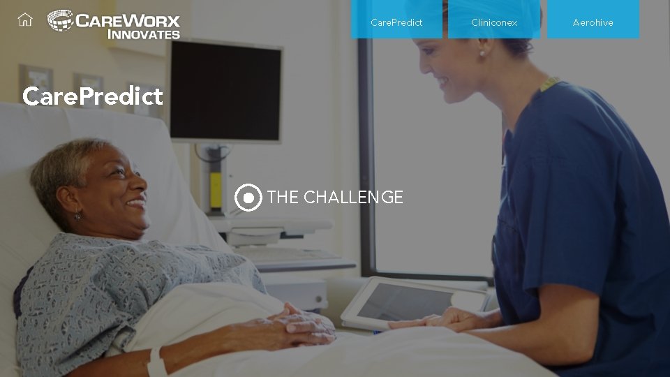 Care. Predict THE CHALLENGE Cliniconex Aerohive 