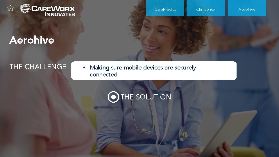 Care. Predict Aerohive THE CHALLENGE • Making sure mobile devices are securely connected THE