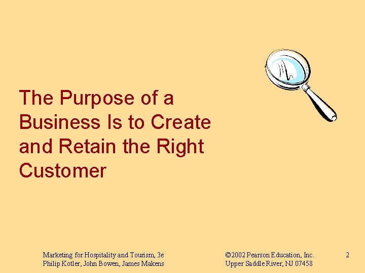 The Purpose of a Business Is to Create and Retain the Right Customer Marketing