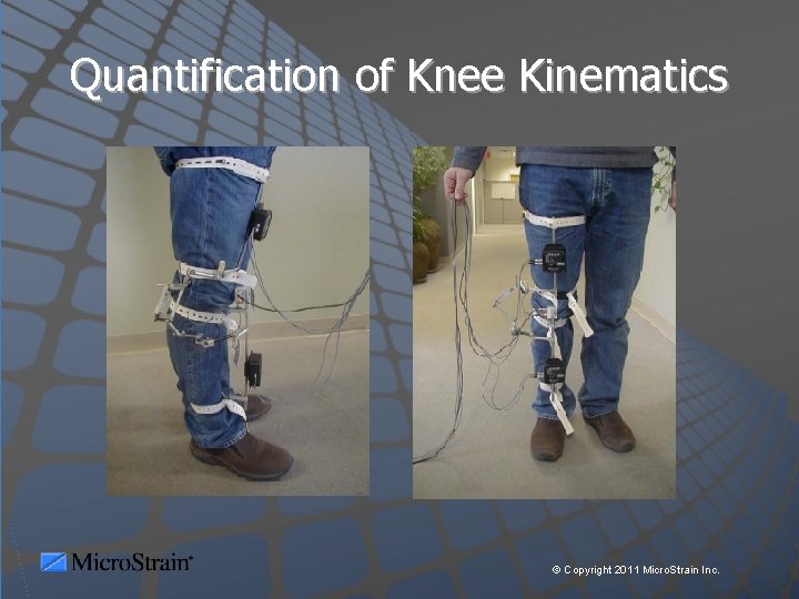 Quantification of Knee Kinematics © Copyright 2011 Micro. Strain Inc. 