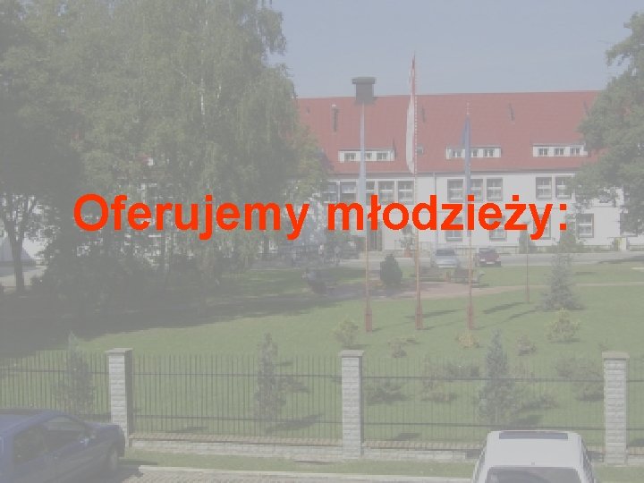 Oferujemy młodzieży: 