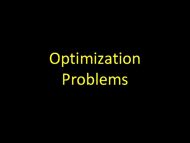 Optimization Problems 