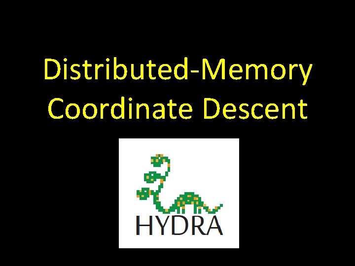 Distributed-Memory Coordinate Descent 