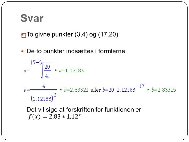 Svar � 