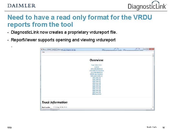 Need to have a read only format for the VRDU reports from the tool Need to have a read only format for the VRDU reports from the tool