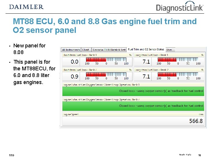 MT 88 ECU, 6. 0 and 8. 8 Gas engine fuel trim and O MT 88 ECU, 6. 0 and 8. 8 Gas engine fuel trim and O