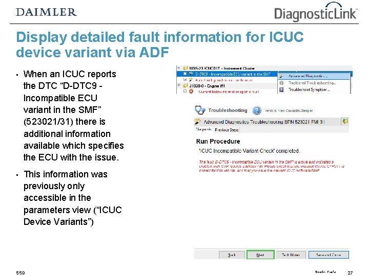 Display detailed fault information for ICUC device variant via ADF • When an ICUC Display detailed fault information for ICUC device variant via ADF • When an ICUC