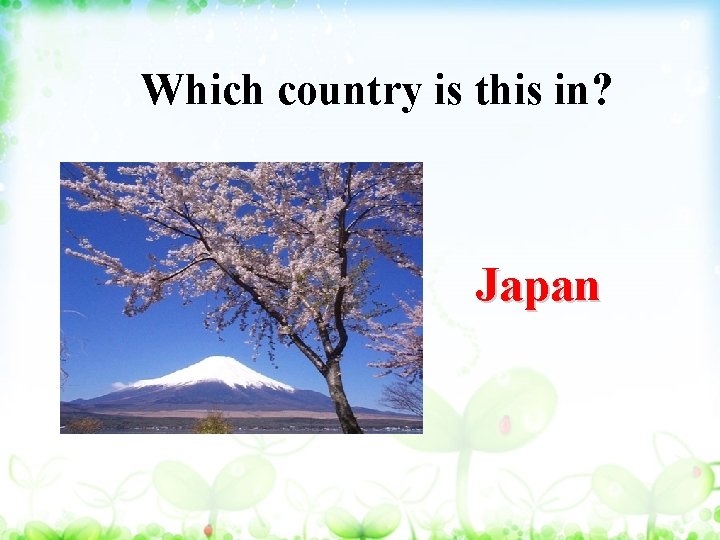 Which country is this in? Japan 