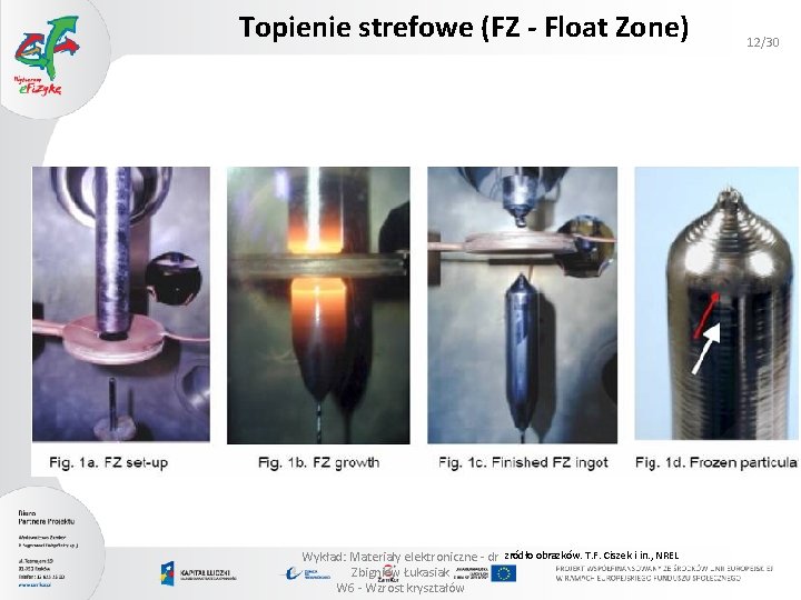 Topienie strefowe (FZ - Float Zone) Wykład: Materiały elektroniczne - dr zródło obrazków. T.