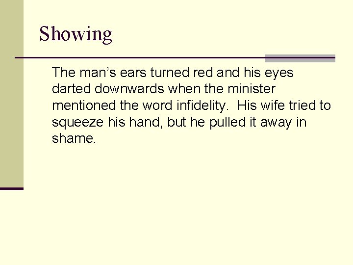 Showing The man’s ears turned red and his eyes darted downwards when the minister