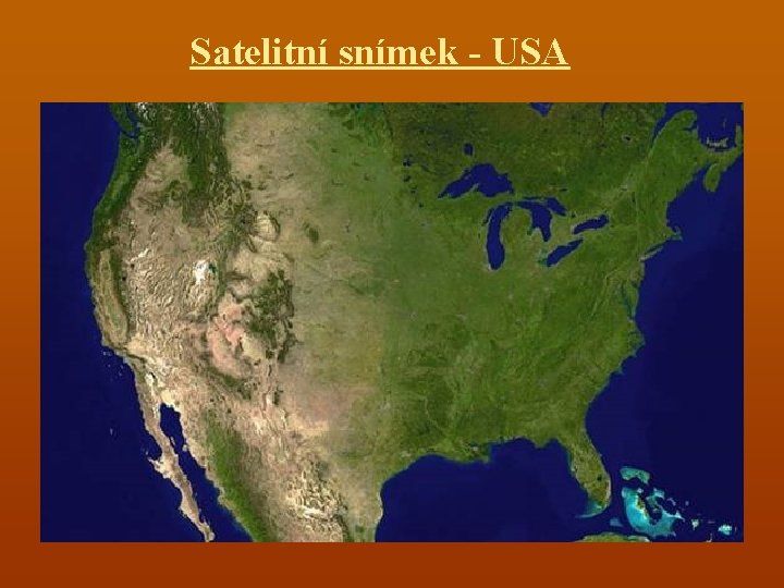 Satelitní snímek - USA 